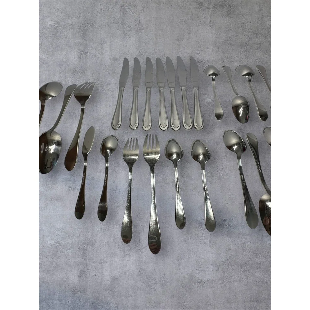 Oneida Flatware Set 23pc Silver Satin Sand Dune 18/10 Stainless